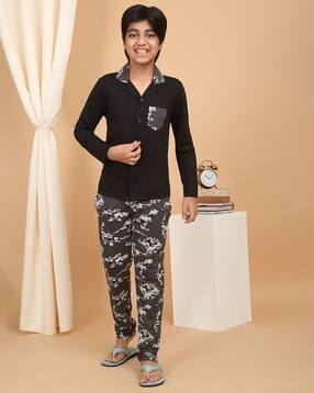 sweet dreams Boys Camouflage Print Pants & T-Shirt Set-picture-16