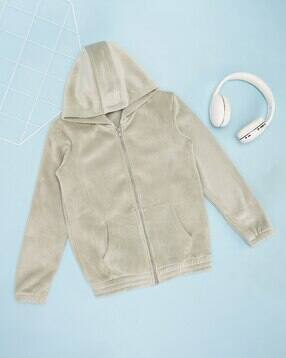 pantaloons junior Girls Zip-Front Hooded Jacket-picture-29