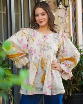 Women Floral Flared Tunic