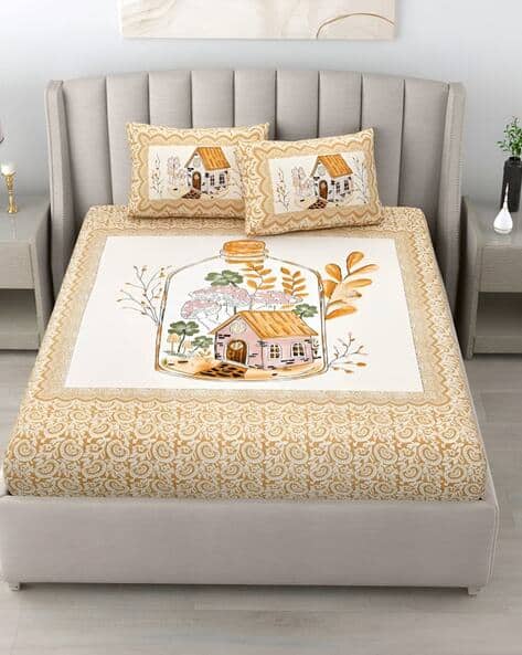 Bombay Spreads  Cotton Printed Rajasthani King Size Bedsheet