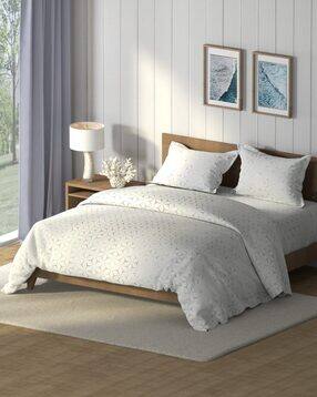 nautica 150 TC Geometric King Bedsheets Comforter with Pillow Covers -picture-33