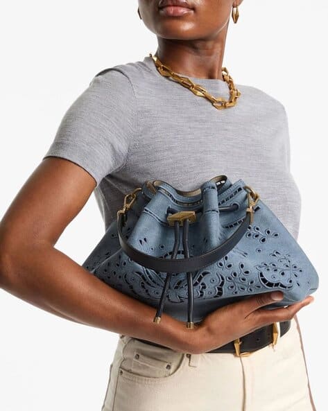 【GRANCY】DenimpantsStyle ShoulderBag Buy Women Black Delancey MK Printed Signature Satchel Online at