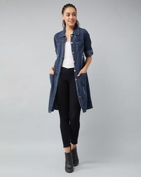 dolce crudo Women Relaxed Fit Jacket with Patch Pockets-picture-53