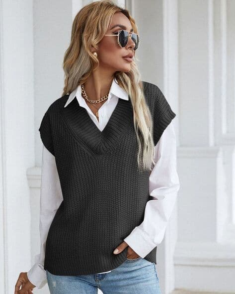 Buy Black Sweaters Cardigans for Women by SAM Online