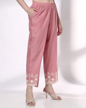 avaasa mix n' match Women Embroidered Straight Fit Pants-picture-45