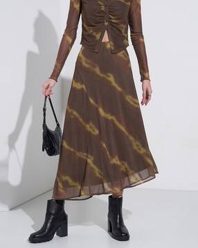 sf jeans by pantaloons Women Tie & Dye Skirt with Elasticated Waist-picture-15