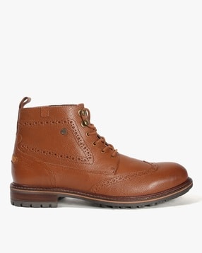 lee cooper Men Leather High-Top Lace-Up shoes-picture-34