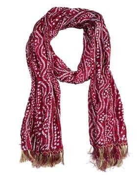 akshadeep Women Bandhani Print Dupatta with Tassels-picture-47