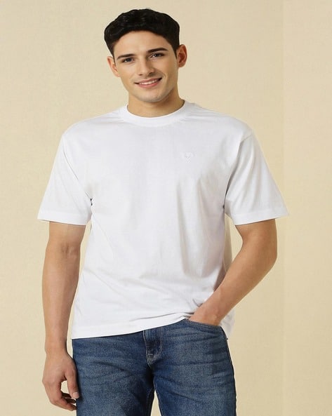 ALLEN SOLLY Men Graphic Oversized Fit Crew- Neck T-Shirt