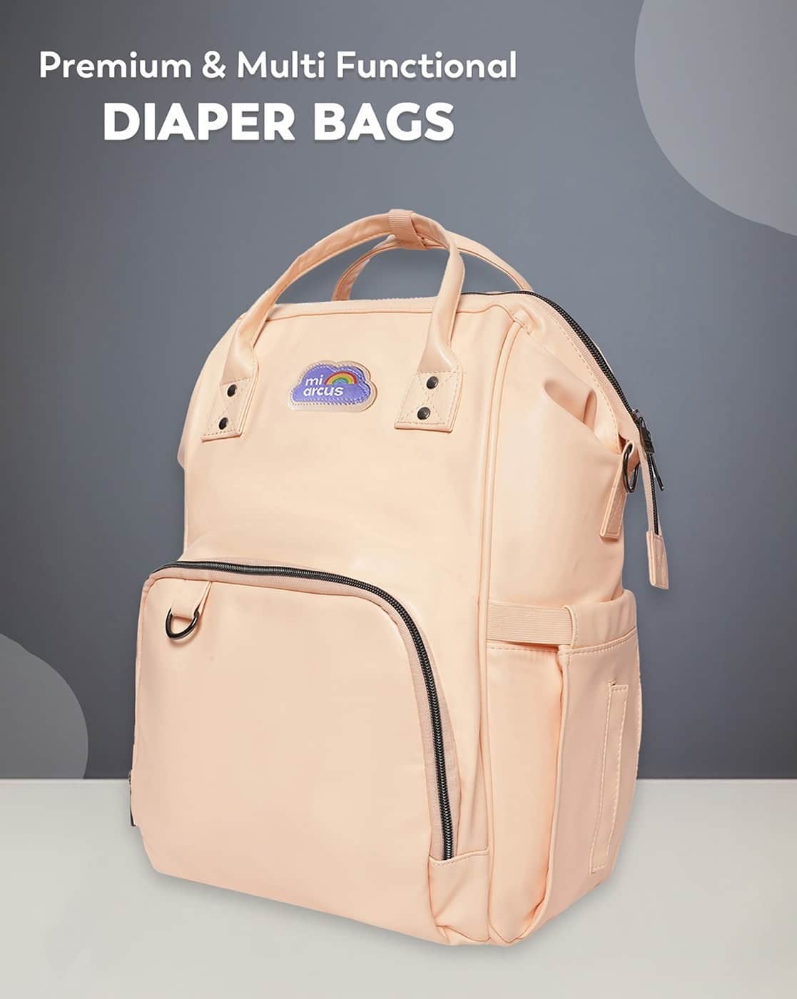 Buy Miarcus Vegan Leather Diaper Bag Online | Ajio.com