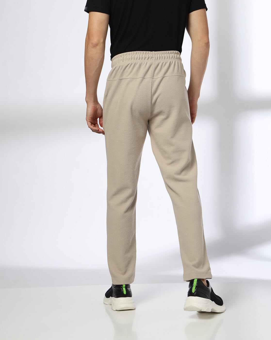 Men Regular Fit Straight Track Pants