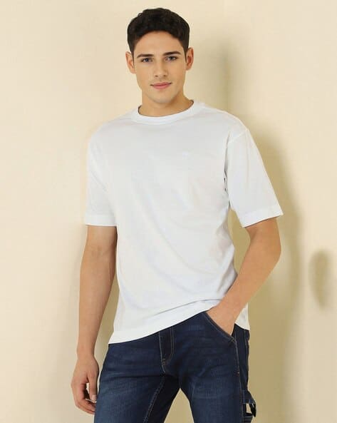 ALLEN SOLLY Men Graphic Oversized Fit Crew- Neck T-Shirt