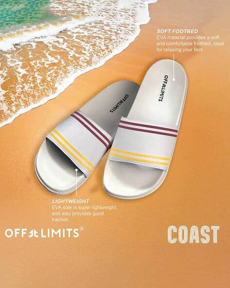 Buy WHITE/YELLOW Flip Flop Slippers for Men by OFF LIMITS Online