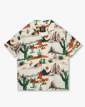 yb dnmx Boys Ws09 All-Over Print Boxy Fit Shirt-picture-37