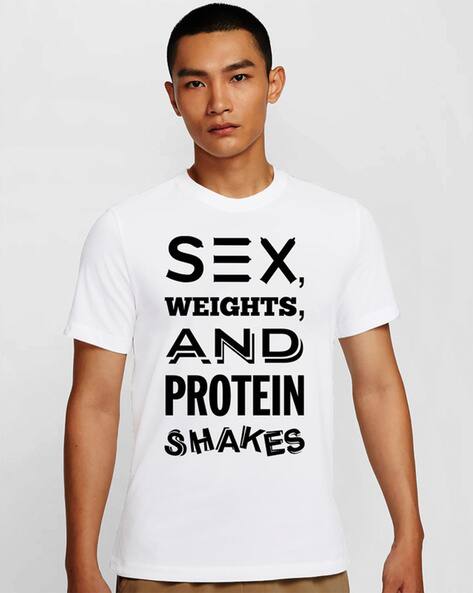 mooch wale Men Typographic Print Regular Fit Crew-Neck T-Shirt