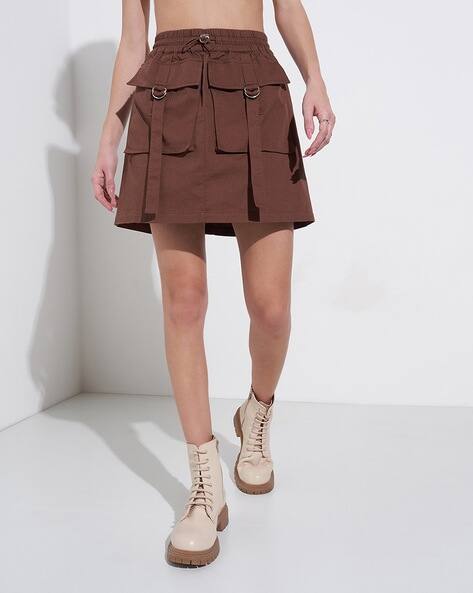 Women A-Line Skirt with Elasticated Waist