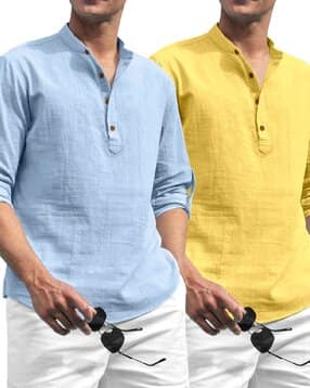 shopyclick Men Pack of 2 Regular Fit Short Kurta-picture-28