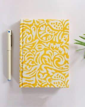 Hand Block Printed Fabric Journal Notebook