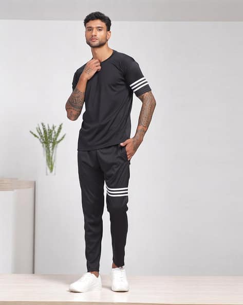 Alakhdhani Creation Men Striped Regular Fit Tracksuit