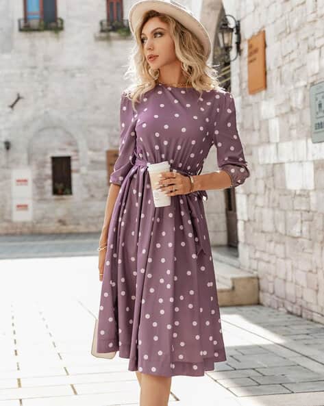 Women Polka-dot A-line Dress