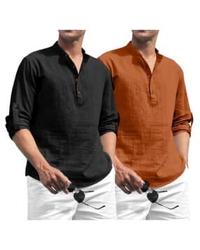 shopyclick Men Pack of 2 Regular Fit Short Kurta-picture-53