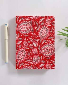 Hand Block Printed Fabric Journal Notebook 