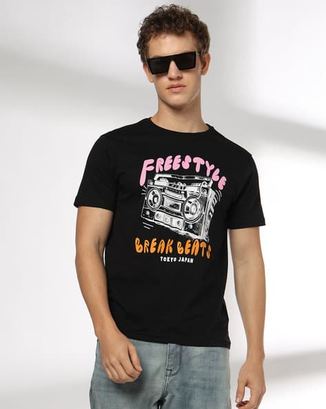 Buy DNMX Men Graphic Print Regular Fit Online | Ajio.com