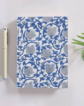 Hand Block Printed Fabric Journal Notebook