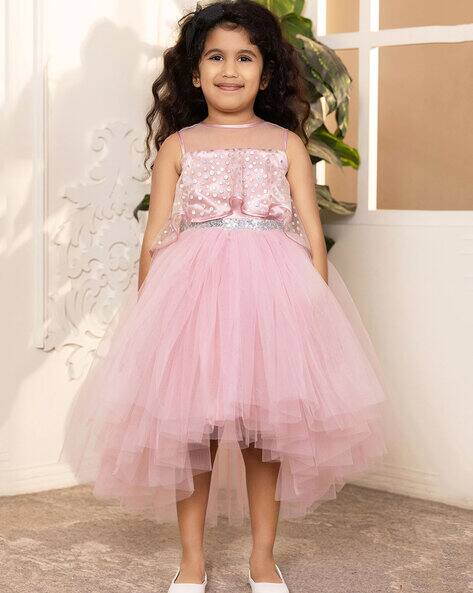 Buy Rose gold Dresses & Frocks for Girls by TOY BALLOON KIDS Online |  Ajio.com