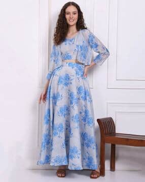 Women Floral Print Skirts-Suits Sets-picture-49