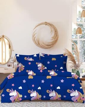 aazeem 150 TC Star Print Double Bedsheet with Pillow Covers-picture-20
