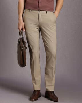 louis philippe Men Slim Fit Trousers with Insert Pockets-picture-13