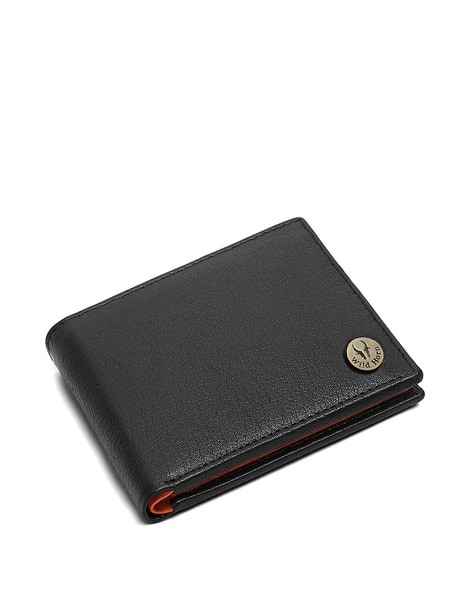 WILDHORN Men Logo Embossed Bi-Fold Wallet with Stitched Detail