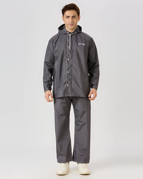 Men Relaxed Fit Raincoat