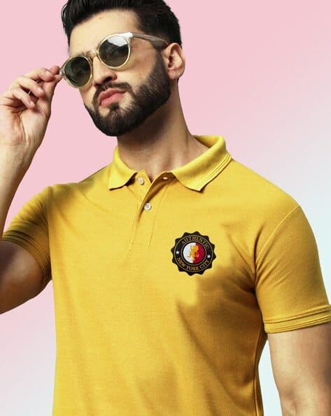 Buy Yellow Tshirts for Men by Alpha Tribe Online