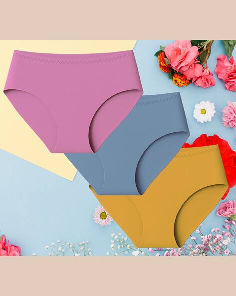 Gialon Pack of 3 Seamless High Rise Briefs