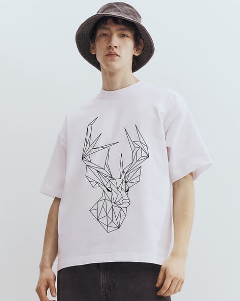 Buda Jeans Co Men Graphic Print Oversized Fit Crew-Neck T-Shirt
