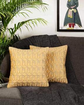monkdecor Set of 2 Geometric Design Velvet Cushion Covers -picture-30