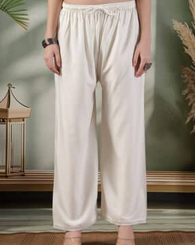 clora creation Women Palazzos with Lace Hem-picture-45