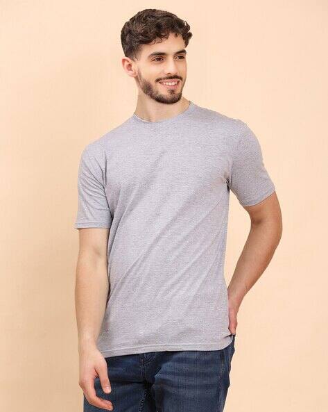 Alpha Tribe Men Regular Fit Round-Neck T-Shirt
