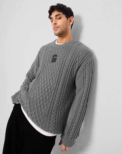 Buy Grey Sweaters Cardigans for Men by THE SOULED STORE Online