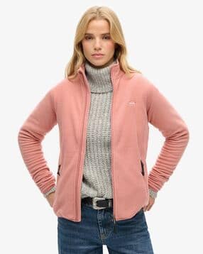 superdry Women Regular Fit Zip-Front Sweatshirt with Logo Print-picture-52