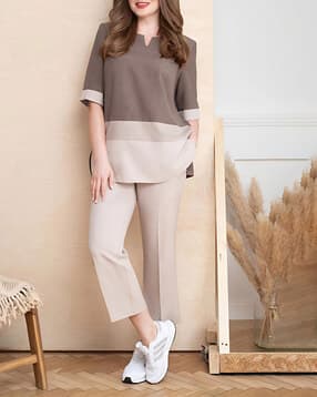 svaraa Women Colourblock 2-Piece Co-Ord Set-picture-37