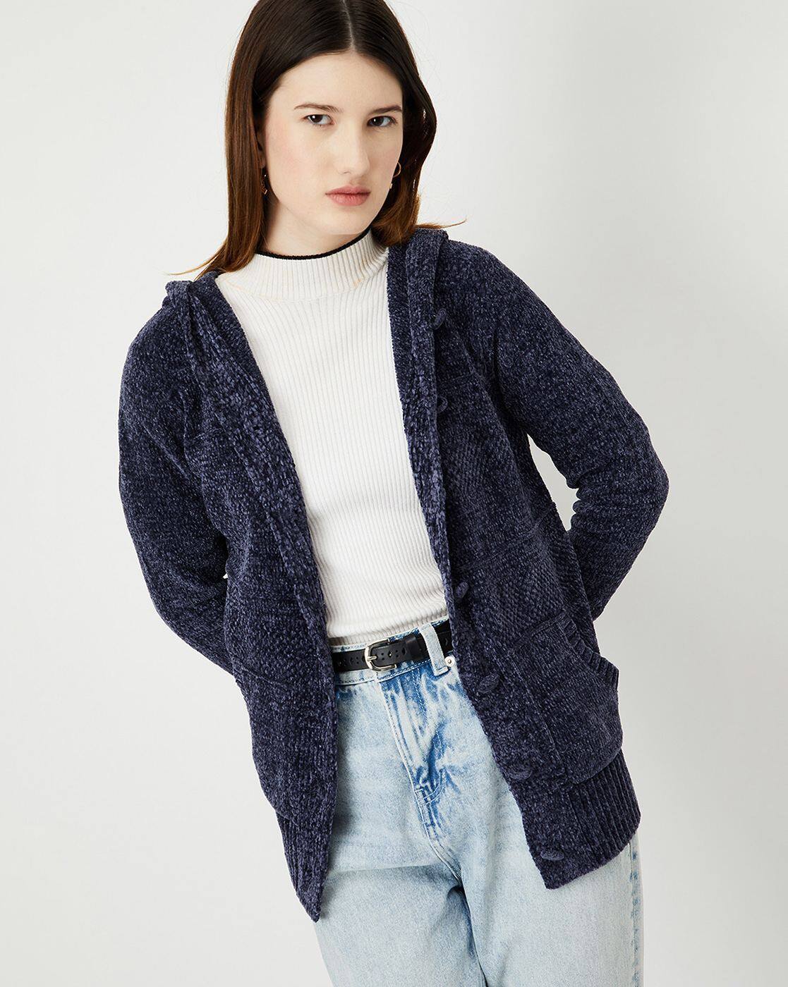 b*d様 palace yeti cardigan navy s Buy BLUE Sweaters & Cardigans for Women by MAX Online | Ajio.com
