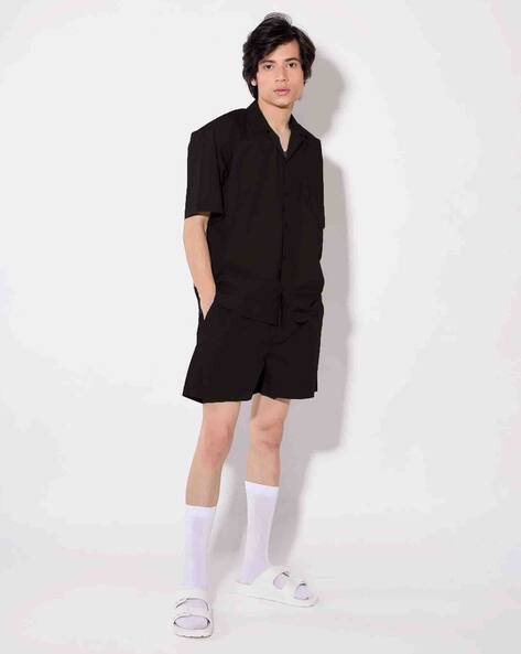 Hivora Men Shirt & Shorts Co-Ord Set