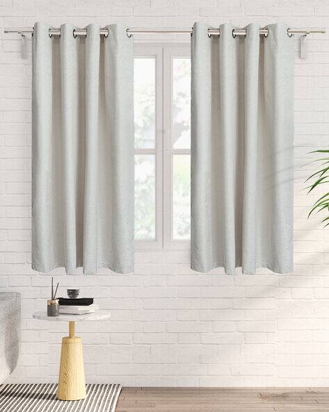Home Centre Arbor Set of 2 Jacquard Blackout Window Curtains