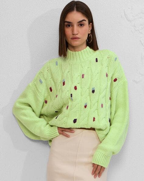 Buy Lime Sweaters Cardigans for Women by THE SOULED STORE Online