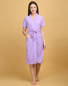 Micro Terry Bathrobe with Insert Pocket-image-38