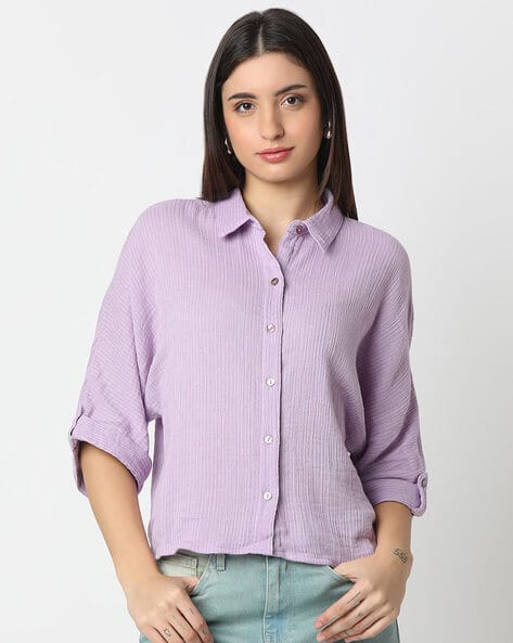 SPYKAR Women Striped Boxy Fit Shirt