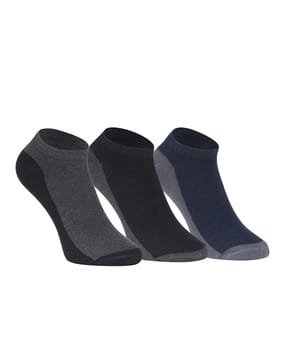 hebtroco Pack of 3 Men Colourblock Ankle-Length Socks-picture-16
